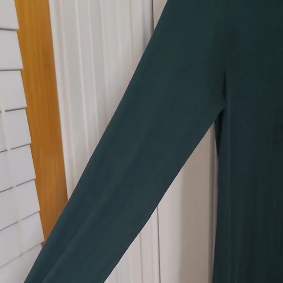 Universal Standard Deep Green Long Sleeve Dress W/FREE BELT - Picture 5 of 11